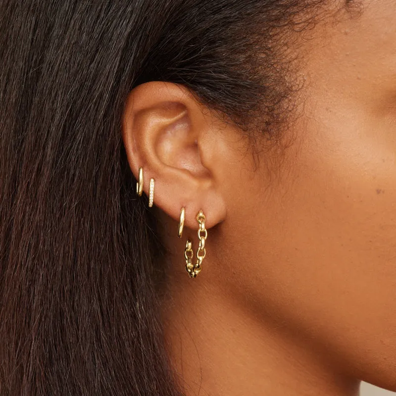 Small Edith Link Hoops