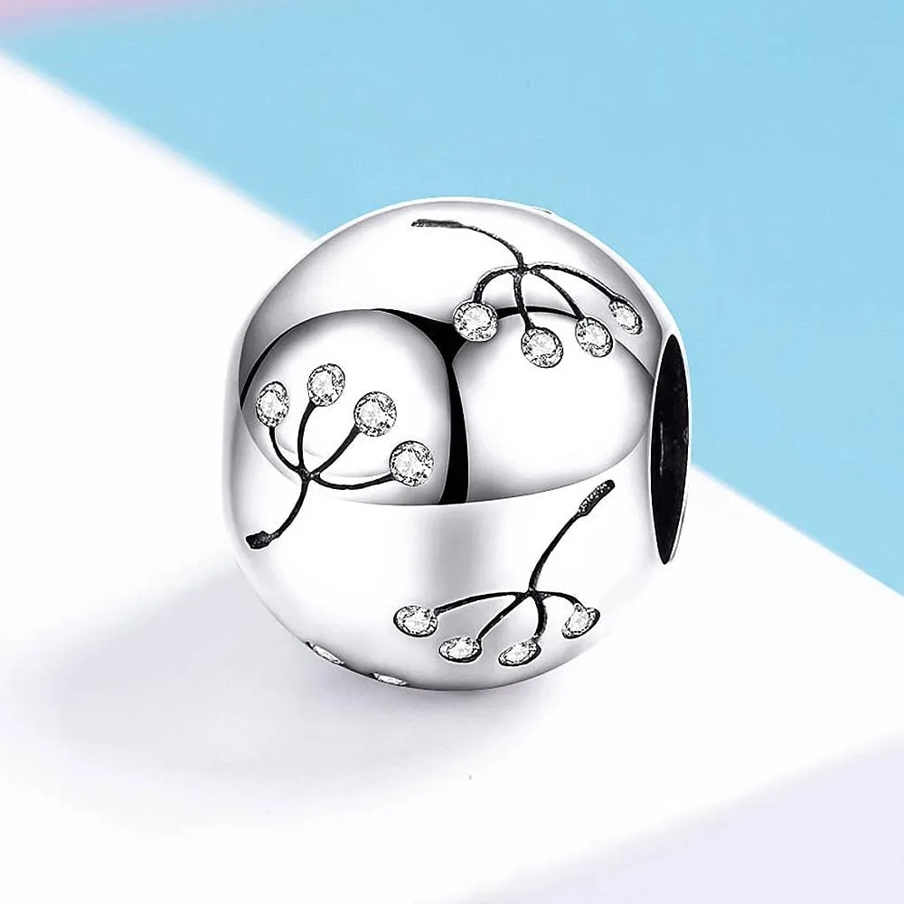 Solid 925 Sterling Silver Dandelions Pandora Inspired Charm