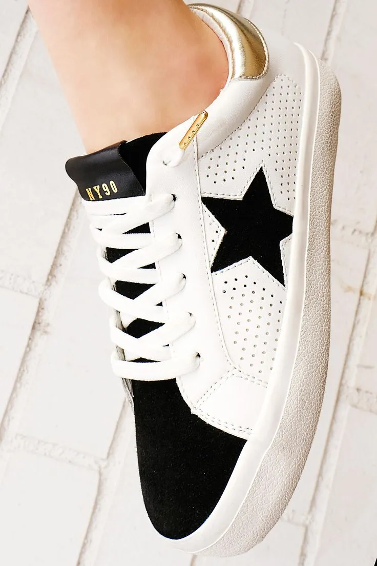 Steve Madden Starling Platform Fahion Lace-up Sneakers Black Multi