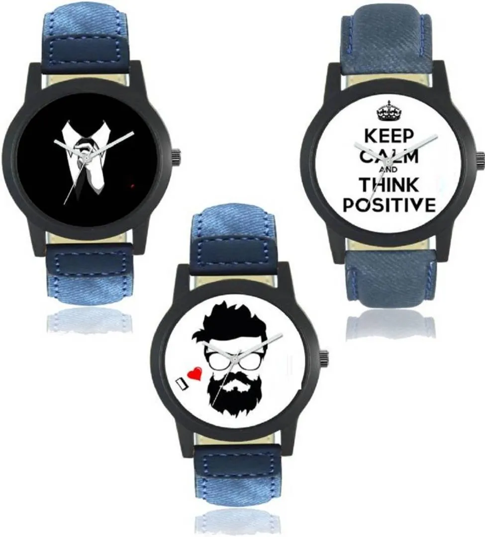 Stylish Watches Combo For Men - Set of 3