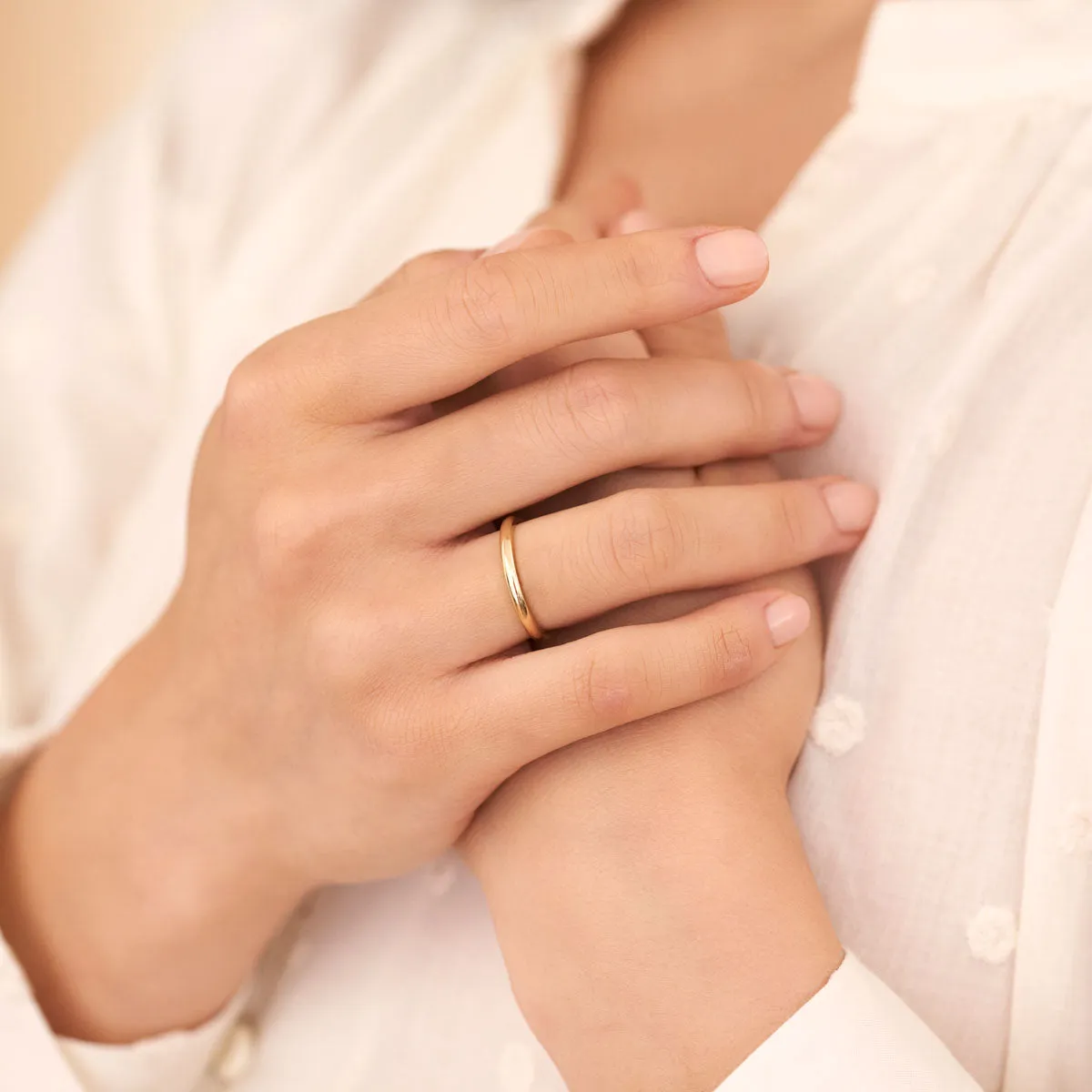 Timeless Love 2mm Polished Wedding Band - 14k Gold