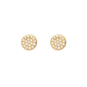 TINY DISC EARRING, GOLD