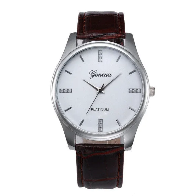 Trendy leather sports quartz watch for man military chronograph wrist watches men Quartz-watch Relogio Masculino #1115