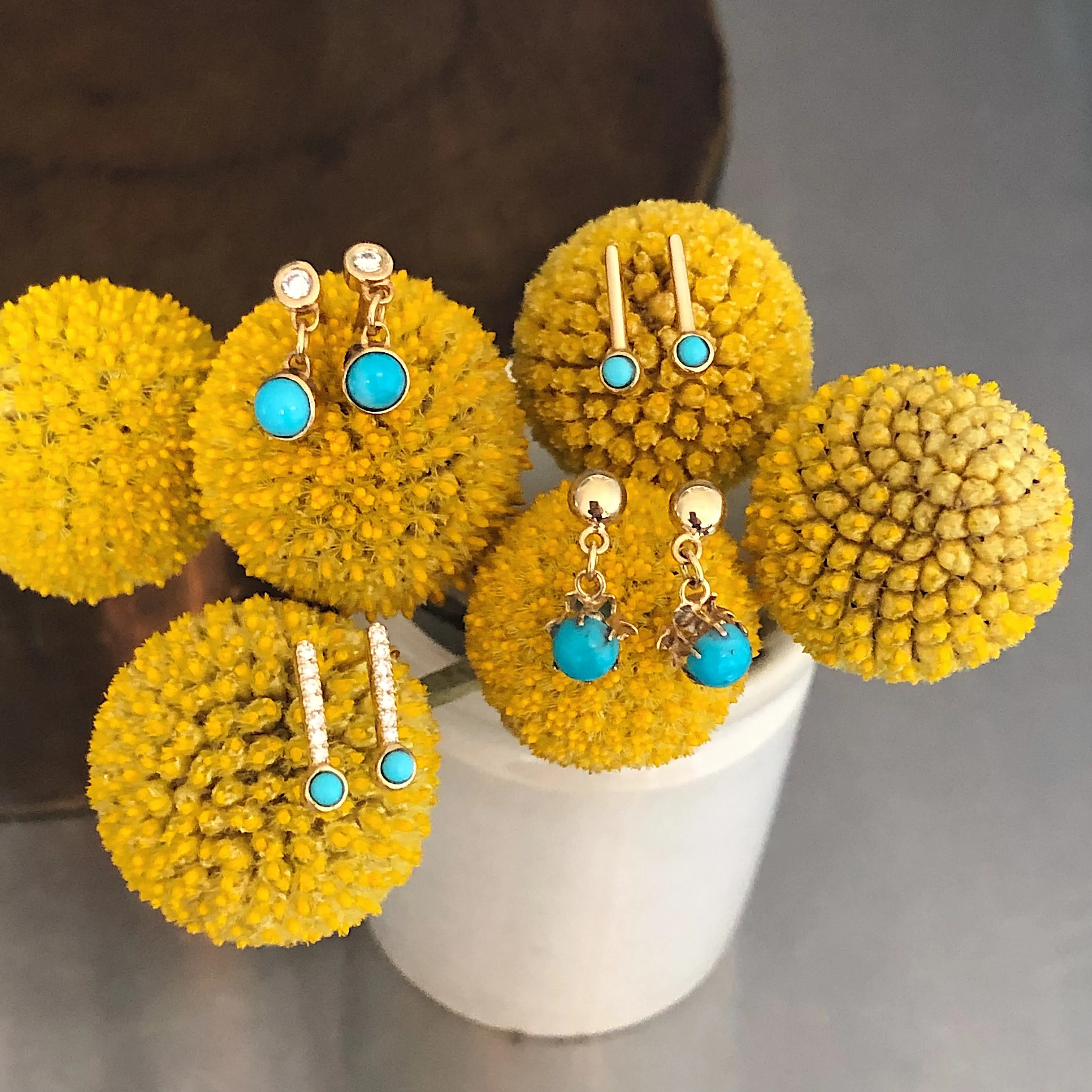 Turquoise Stones Stud Earring