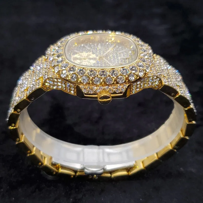 Unisex Iced Out Hip Hop Fashion Gisabe Watches