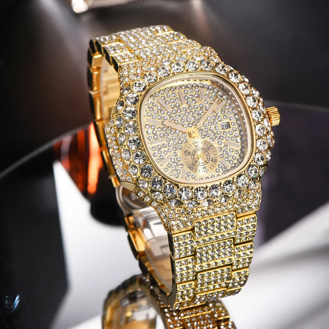 Unisex Iced Out Hip Hop Fashion Gisabe Watches
