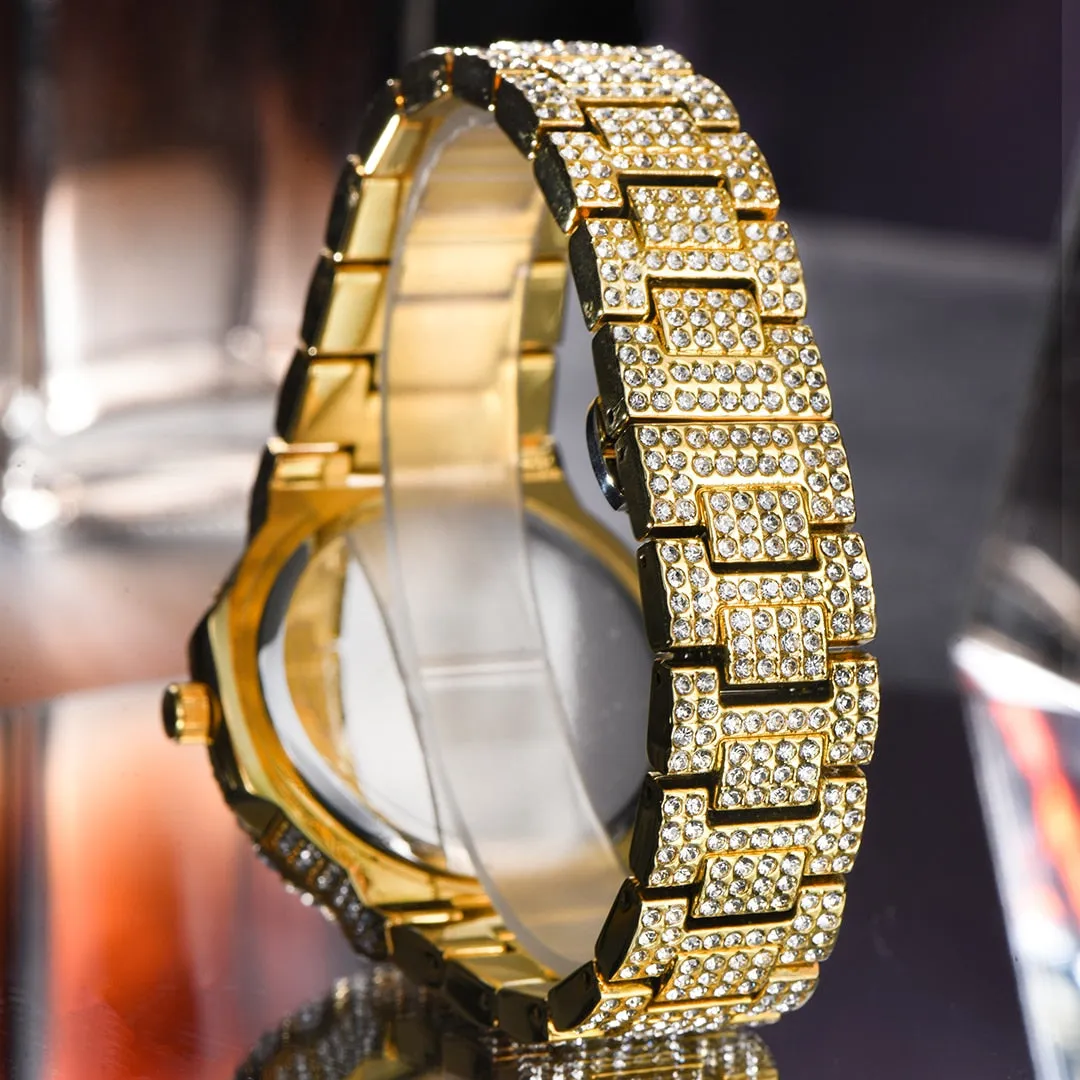 Unisex Iced Out Hip Hop Fashion Gisabe Watches