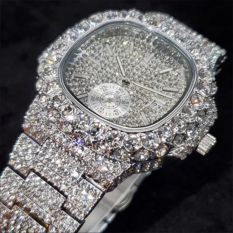Unisex Iced Out Hip Hop Fashion Gisabe Watches