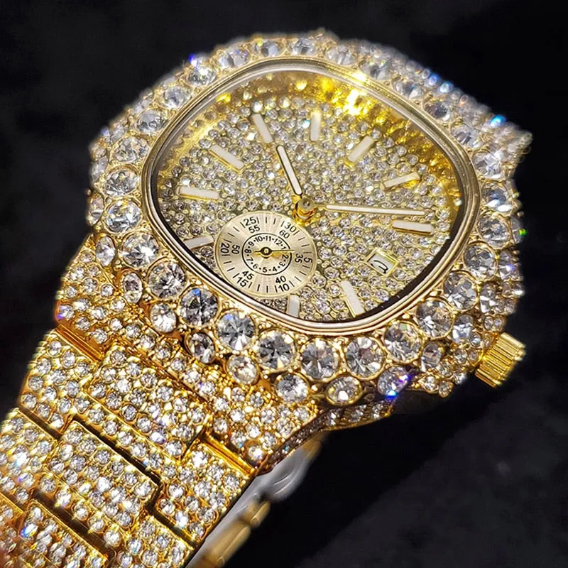 Unisex Iced Out Hip Hop Fashion Gisabe Watches