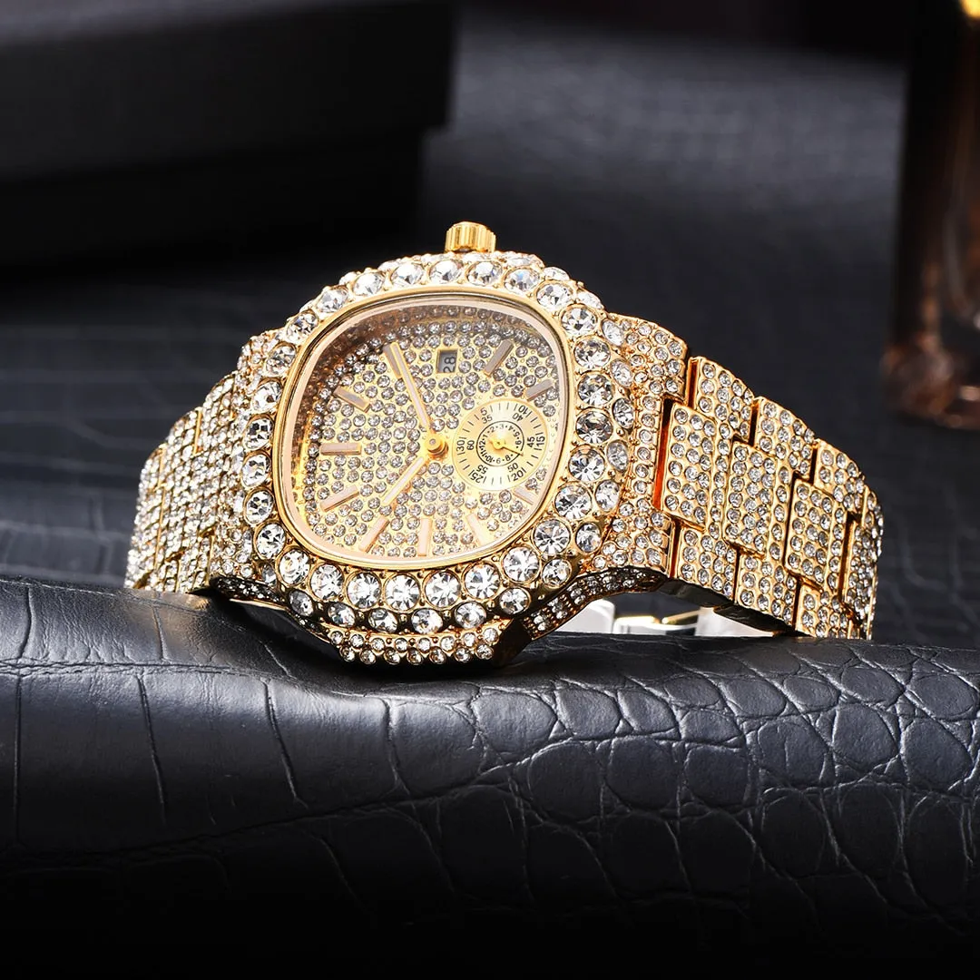 Unisex Iced Out Hip Hop Fashion Gisabe Watches