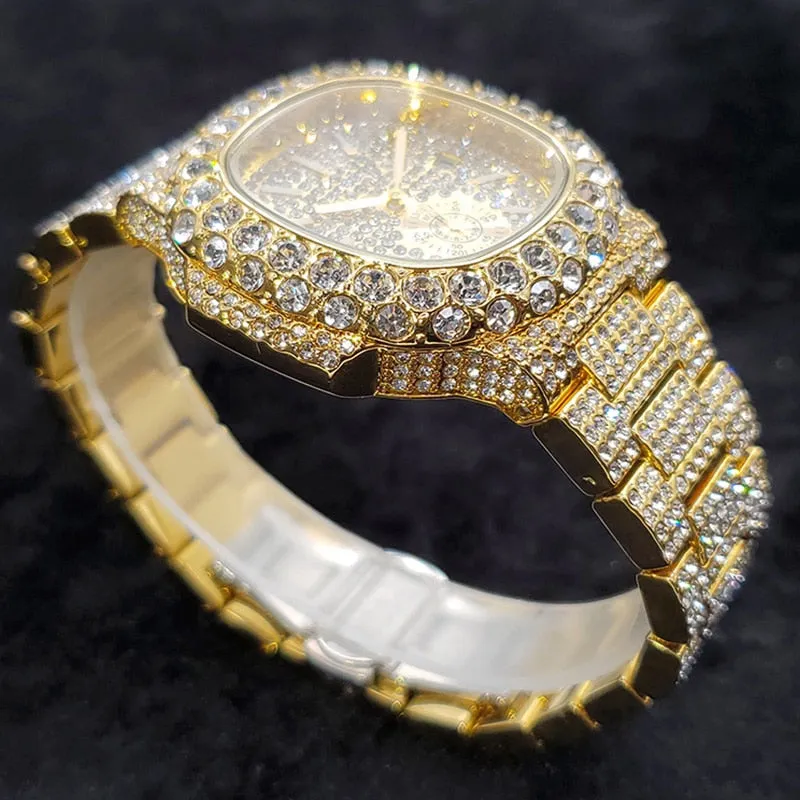 Unisex Iced Out Hip Hop Fashion Gisabe Watches