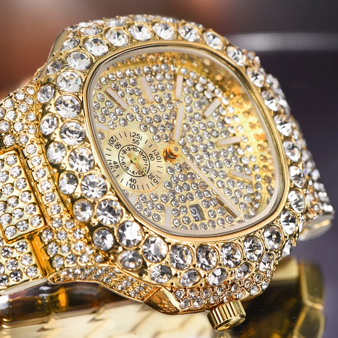 Unisex Iced Out Hip Hop Fashion Gisabe Watches