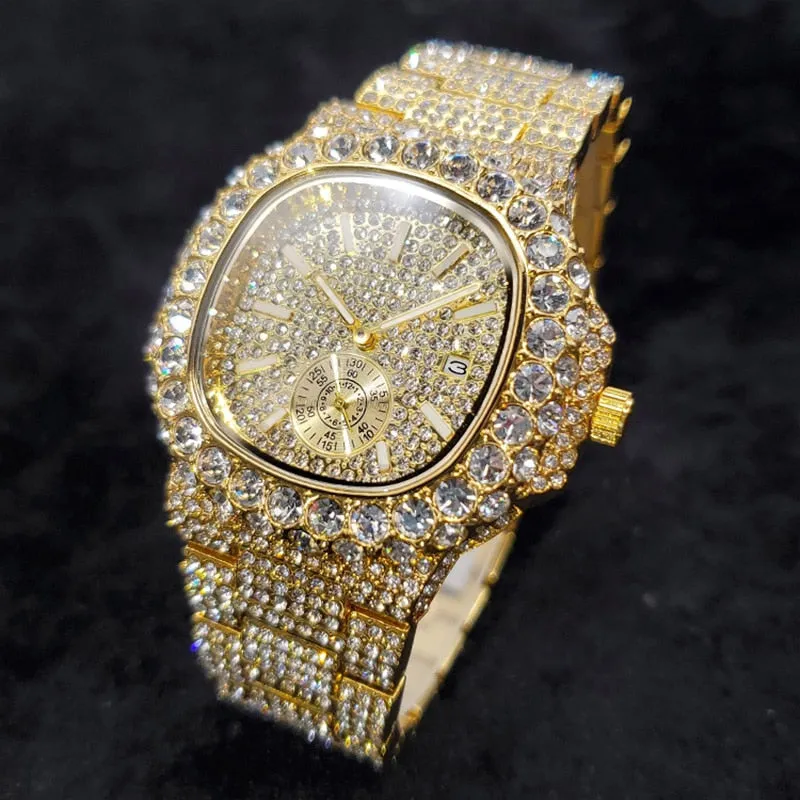 Unisex Iced Out Hip Hop Fashion Gisabe Watches