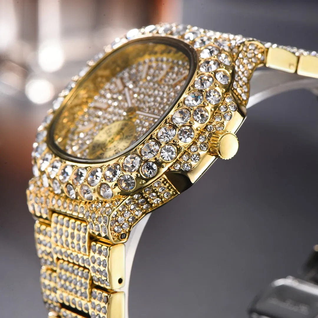 Unisex Iced Out Hip Hop Fashion Gisabe Watches