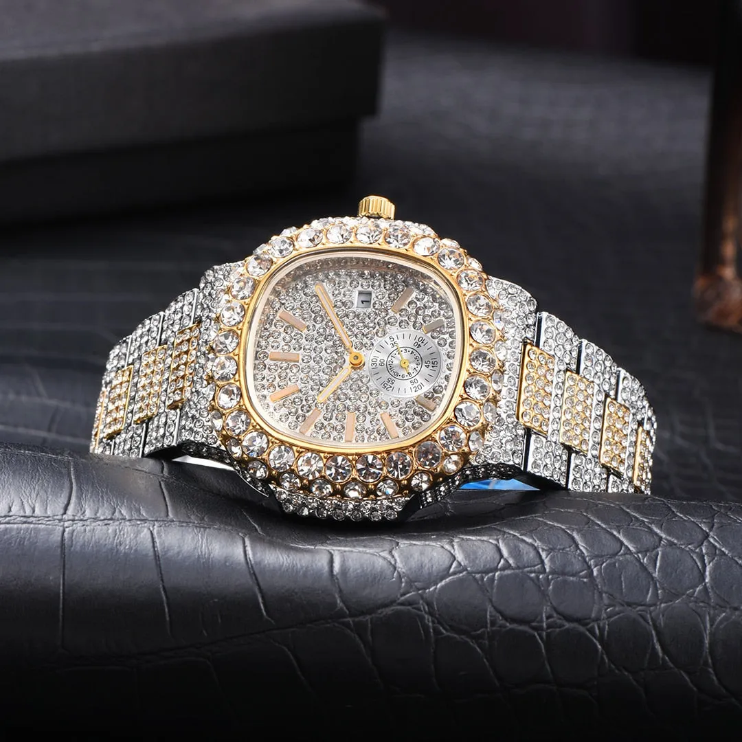 Unisex Iced Out Hip Hop Fashion Gisabe Watches