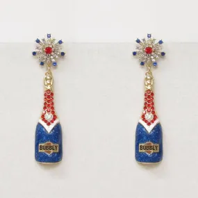 USA CZ Studded Hooplet Earrings