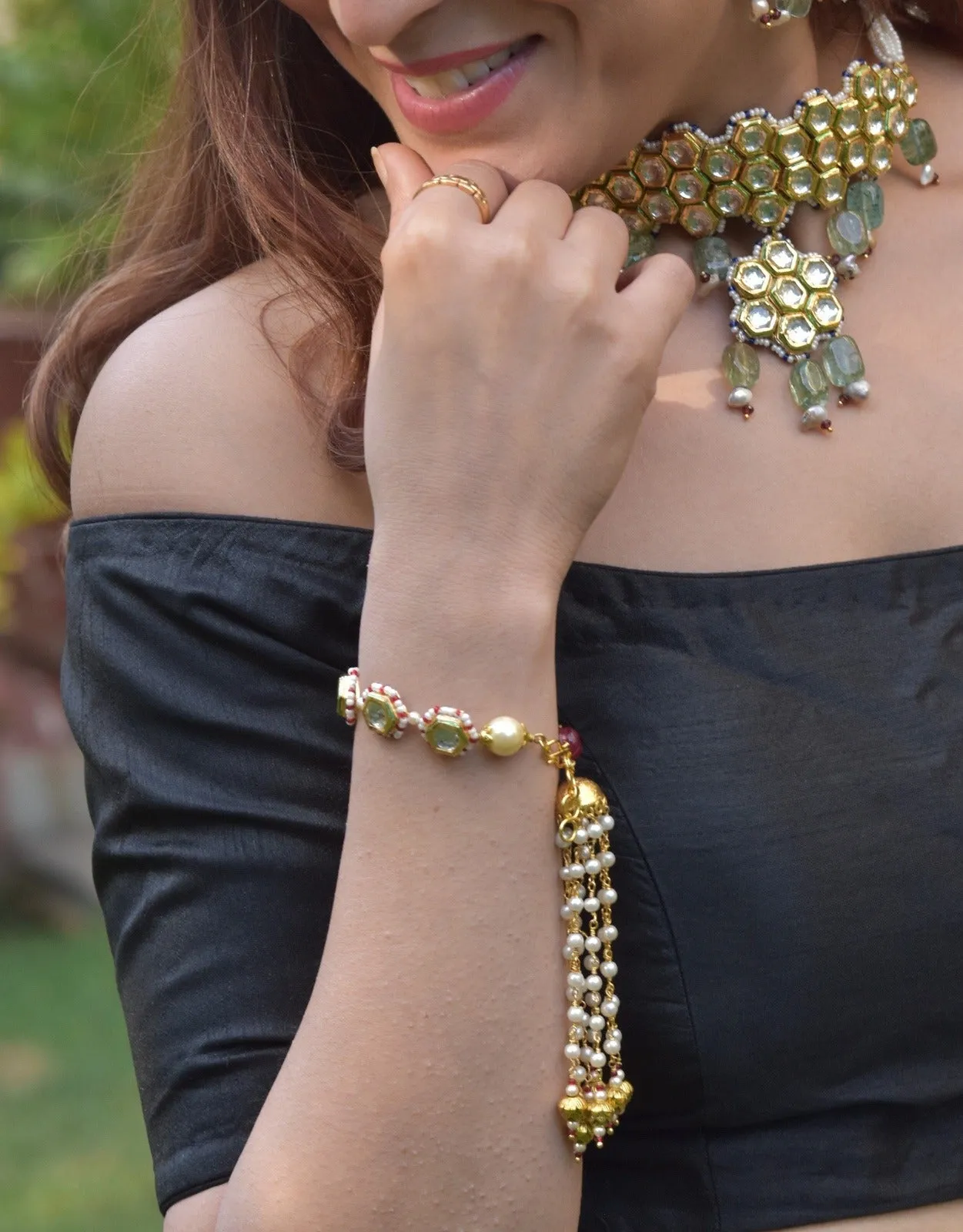White Bracelet Kubera