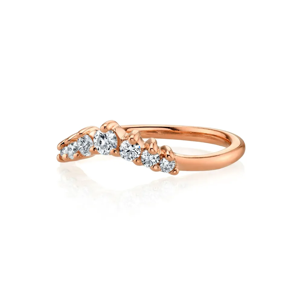 White Diamond Seven Stars Nesting Ring