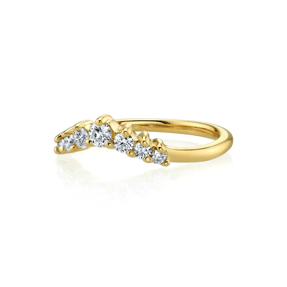 White Diamond Seven Stars Nesting Ring