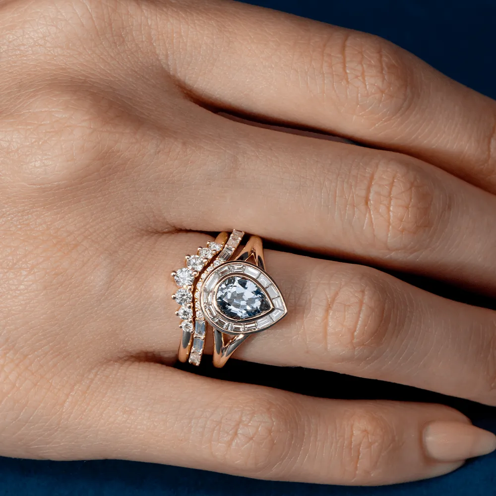 White Diamond Seven Stars Nesting Ring