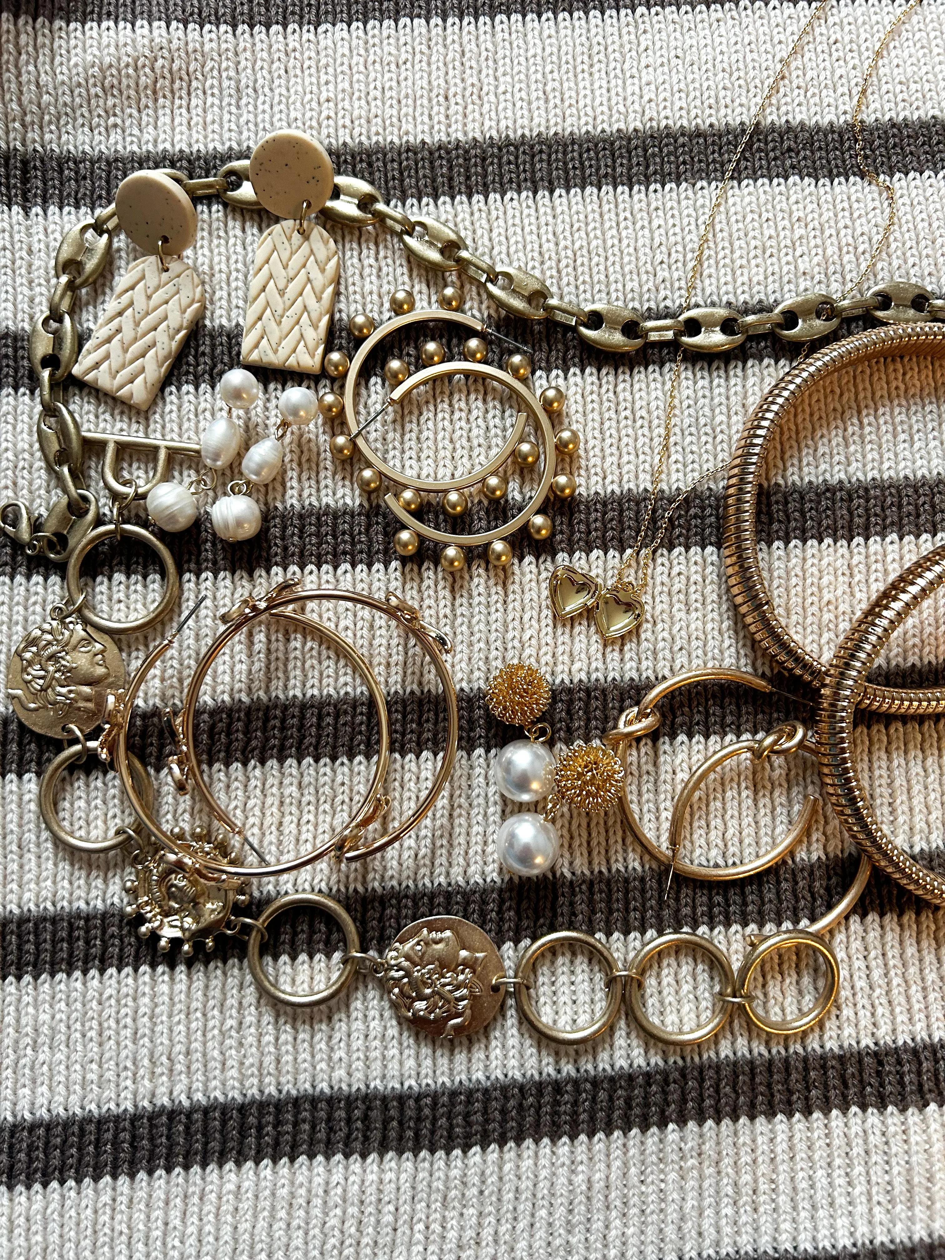 Wicker Basket Clay Earrings